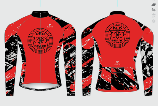 Redbeard Bikes "Winter Camo" Thermal Long-sleeve Jersey