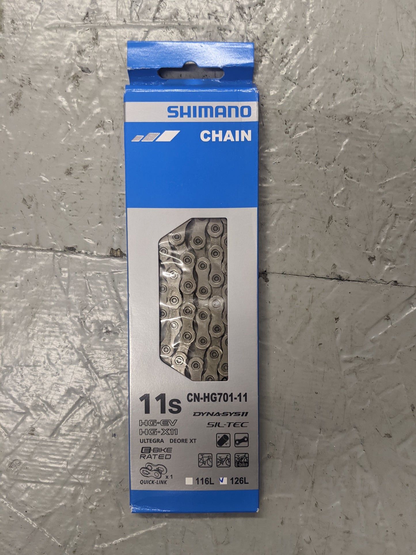 Shimano CN-HG701-11 Chain - 11-Speed, 126 Links, Gray