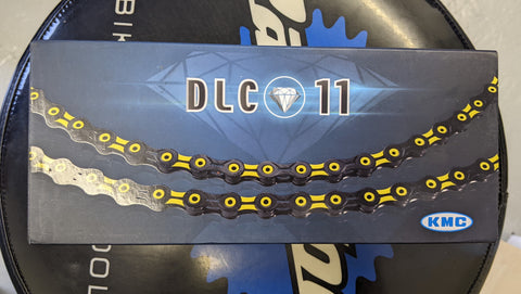 KMC X11SL Chain: 11-Speed, 116 Links, DLC Black/Yellow
